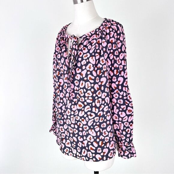 Marie Oliver silk printed long sleeves blouse size S - Picture 2 of 7